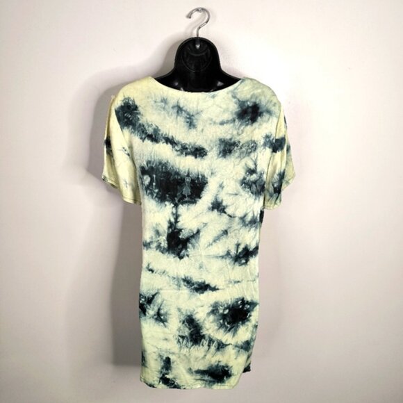 Zara Tie Dye Forest Fairy Whimsical Boho Lagenlook Artsy Satin Retro 90s Tunic S - Picture 3 of 8